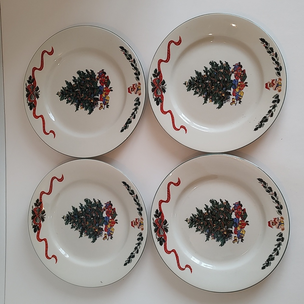 Newcor Origins Christmas Morning salad plates dessert plates fine porcelain